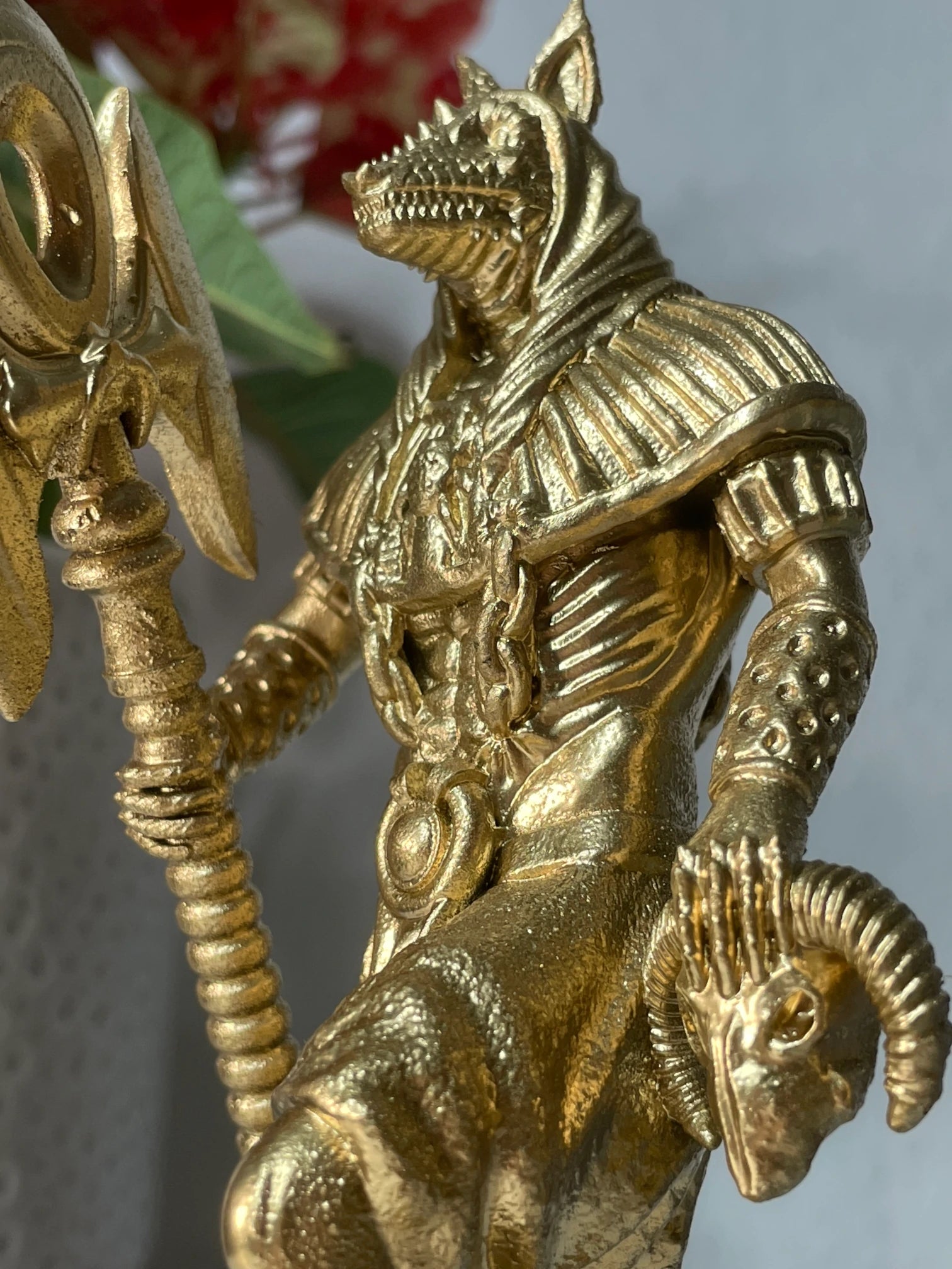 Statue des Anubis – Ägyptischer Gott der Toten, der Mummifizierung & der Seelenführung, Figurine Handbemalt – Altar Miniatur Dekoration