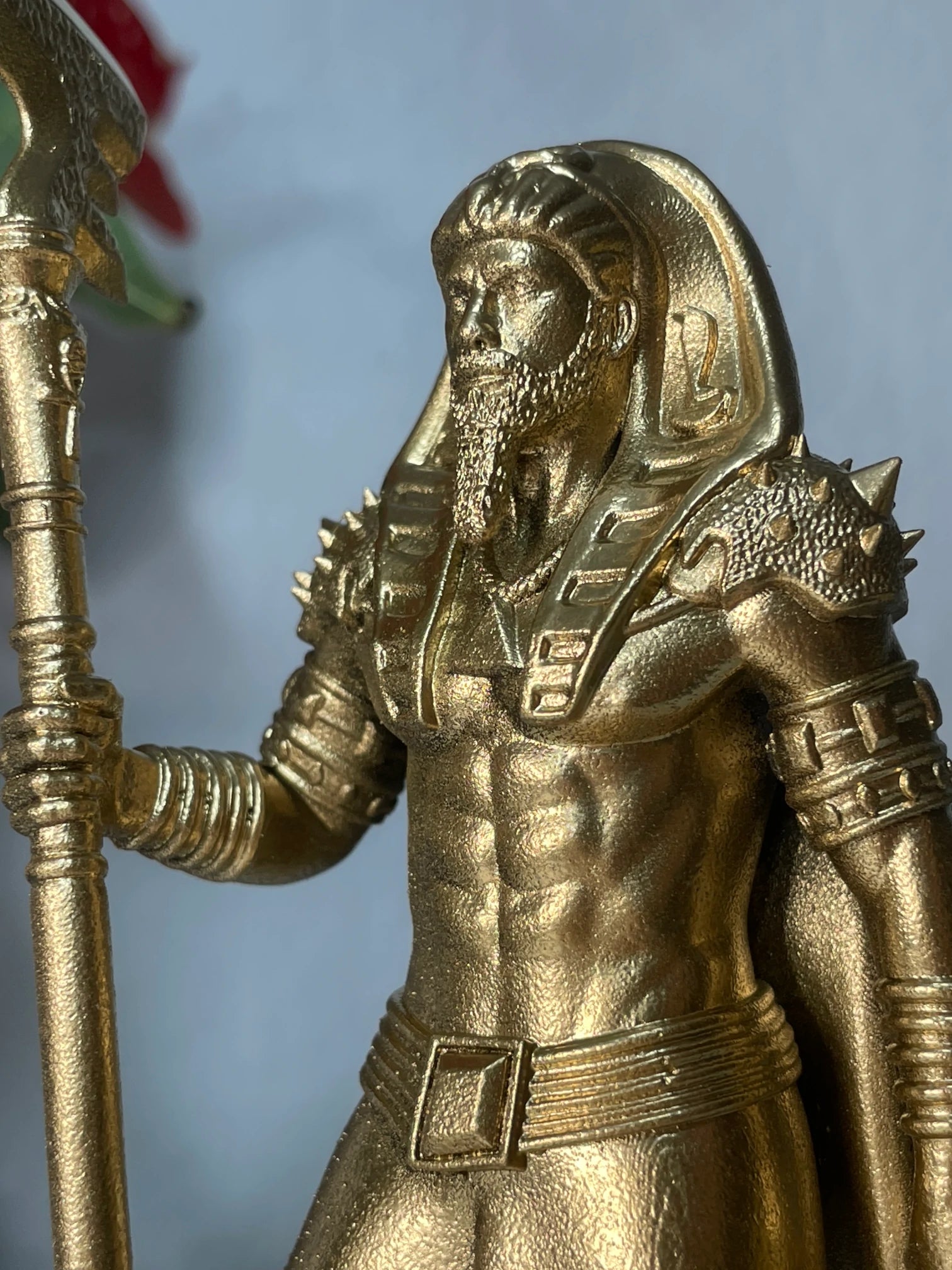 Statue des Osiris – Ägyptischer Gott der Wiedergeburt, der Ordnung & des Jenseits, Figurine Handbemalt – Altar Miniatur Dekoration